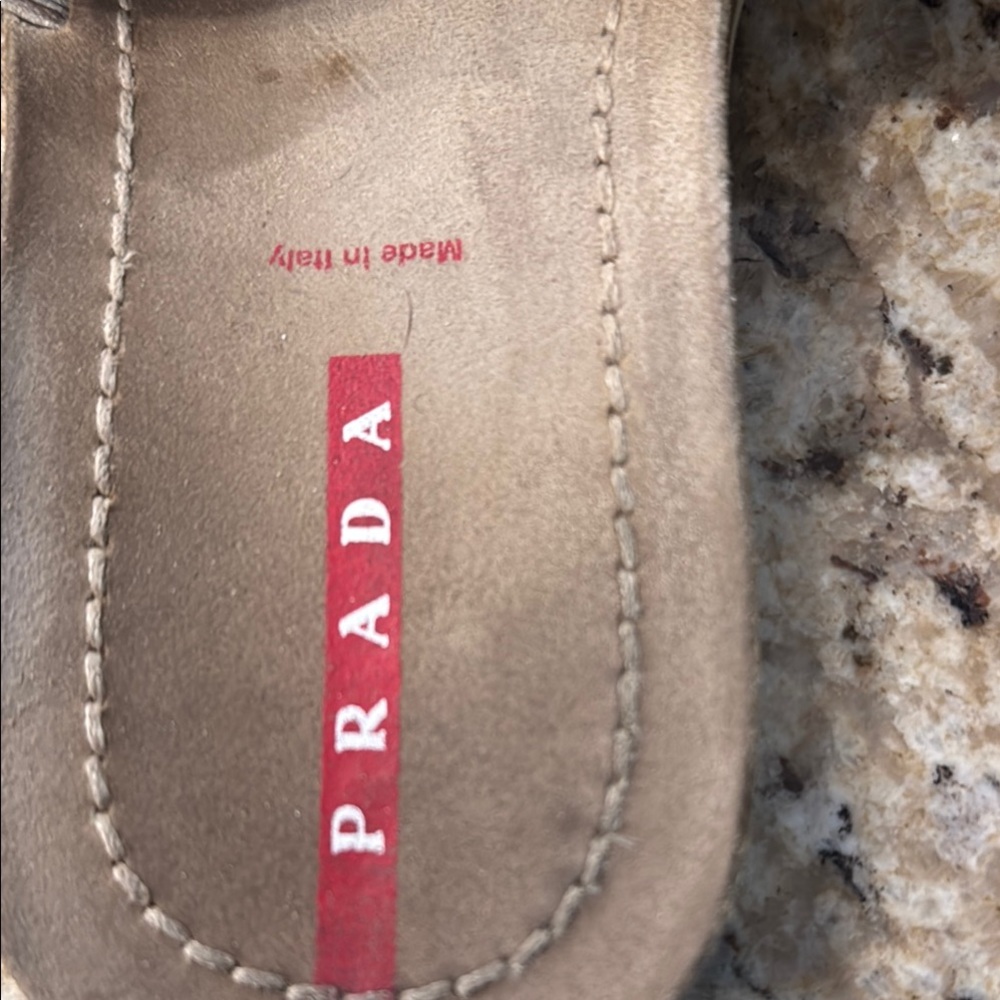 Prada Men’s  Cream Leather Slide Sandals Euro size 42 - Picture 3 of 7